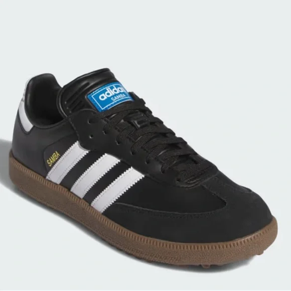 adidas Samba Golf Shoe Black Gum - Picture 2 of 12